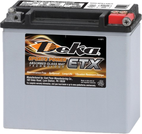 ETX16L DEKA Power Sport AGM Battery