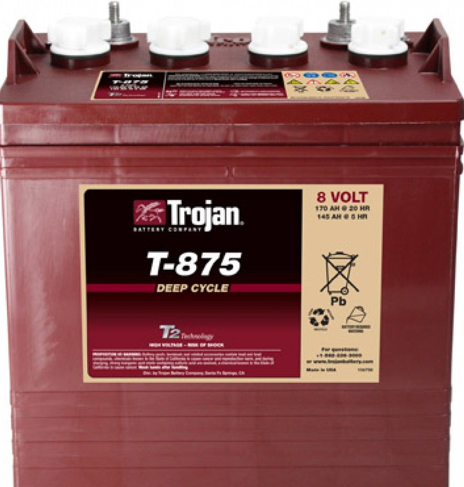 Trojan T875 8v 170ah Deep Cycle Battery Battery Central