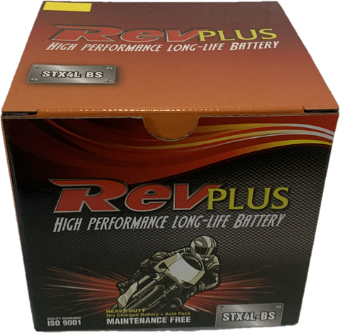 RevPLUS STX4L-BS MOTORCYCLE BATTERY